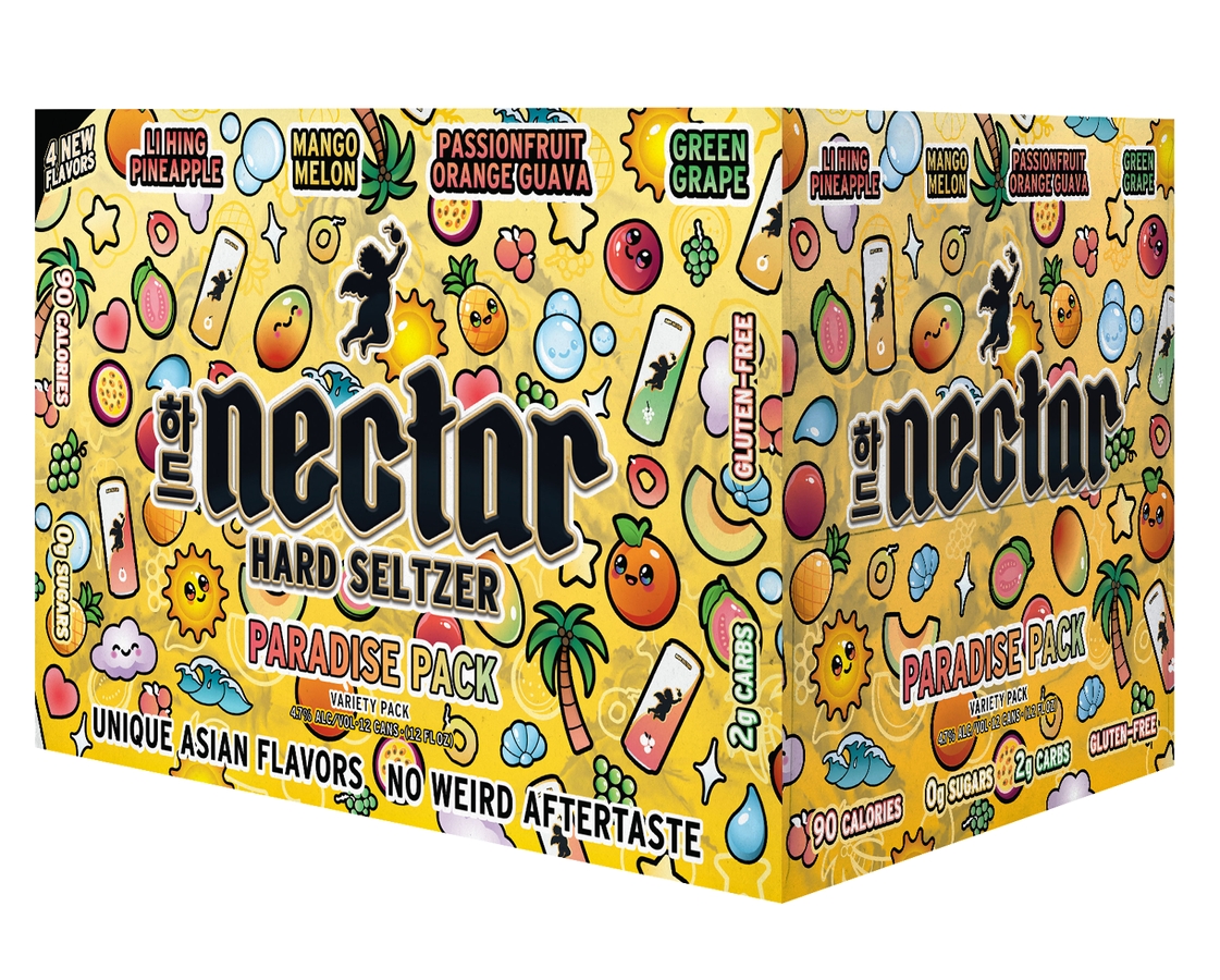 Paradise Pack (Green Grape, Mango-Melon, POG, Li Hing-Pineap by Nectar Hard Seltzer